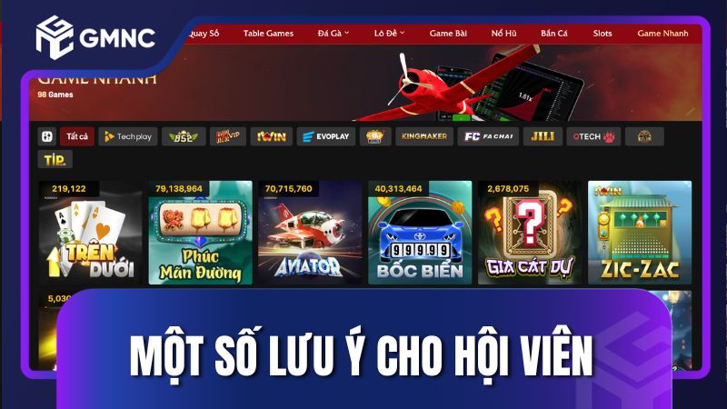 Một số lưu ý mà mọi hội viên tham gia cần chú ý khi thực hiện