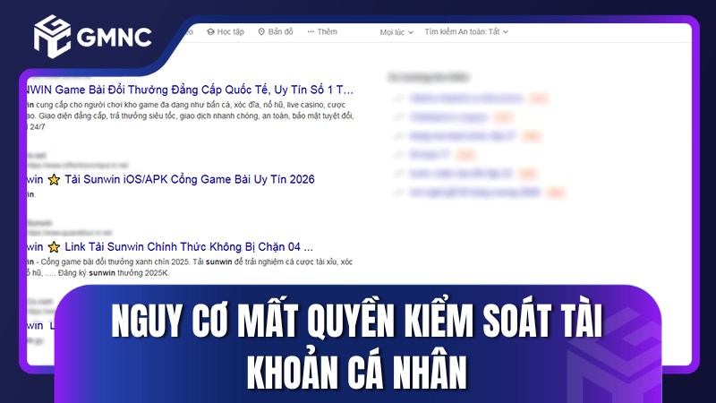 Nguy cơ mất quyền kiểm soát tài khoản cá nhân