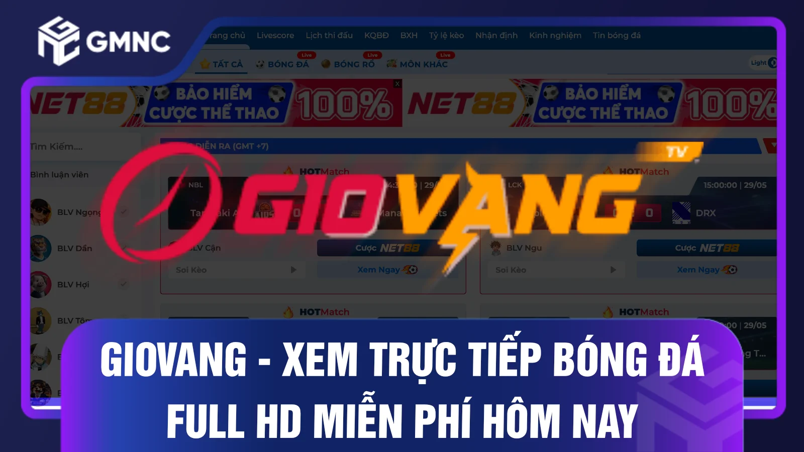 Giovang TV - Xem Trực Tiếp Bóng Đá Full HD Miễn Phí Hôm Nay